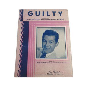 Guilty 1946 Vintage Sheet Music Piano Voice Easy Listening Frank Gallagher